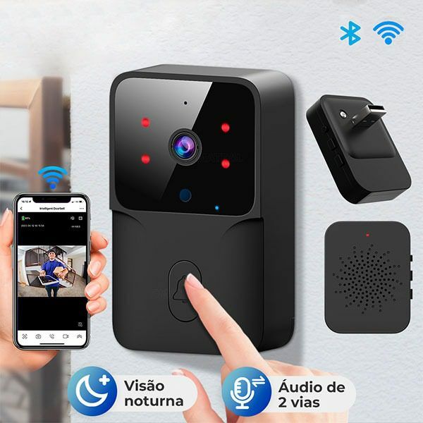 Campainha Inteligente Wifi com Câmera HD - Com Sensor Movimento, Inter –  MARSHOP