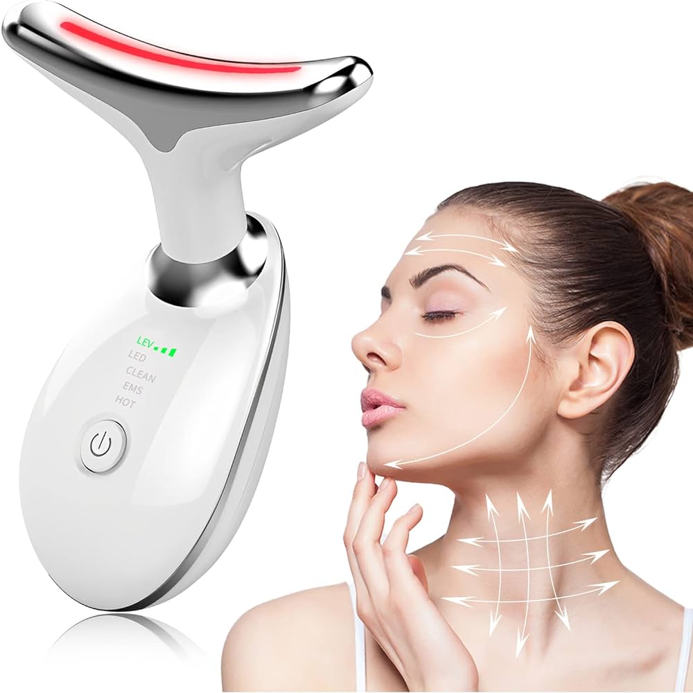 Massajador EMS Profissional Térmico Facial (OFERTA CREME ROSTO DE HIBISCO E MEL)
