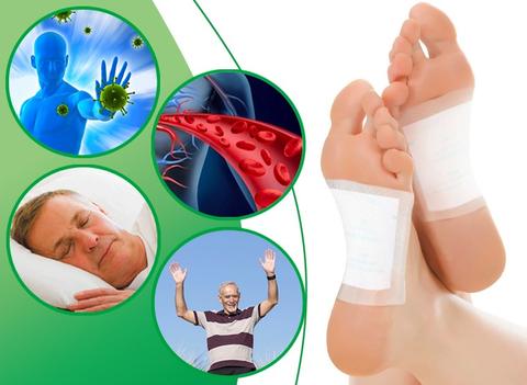 Adesivos Desintoxicantes para Pés com Fórmula Natural - DETOX