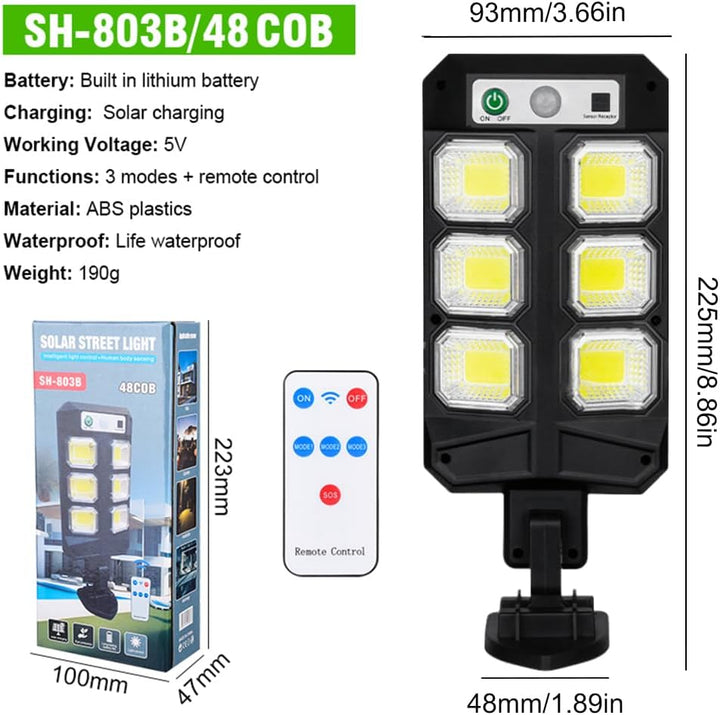 Luz Solar de Parede com 72 Leds