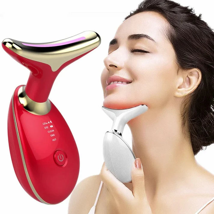 Massajador EMS Profissional Térmico Facial (OFERTA CREME ROSTO DE HIBISCO E MEL)
